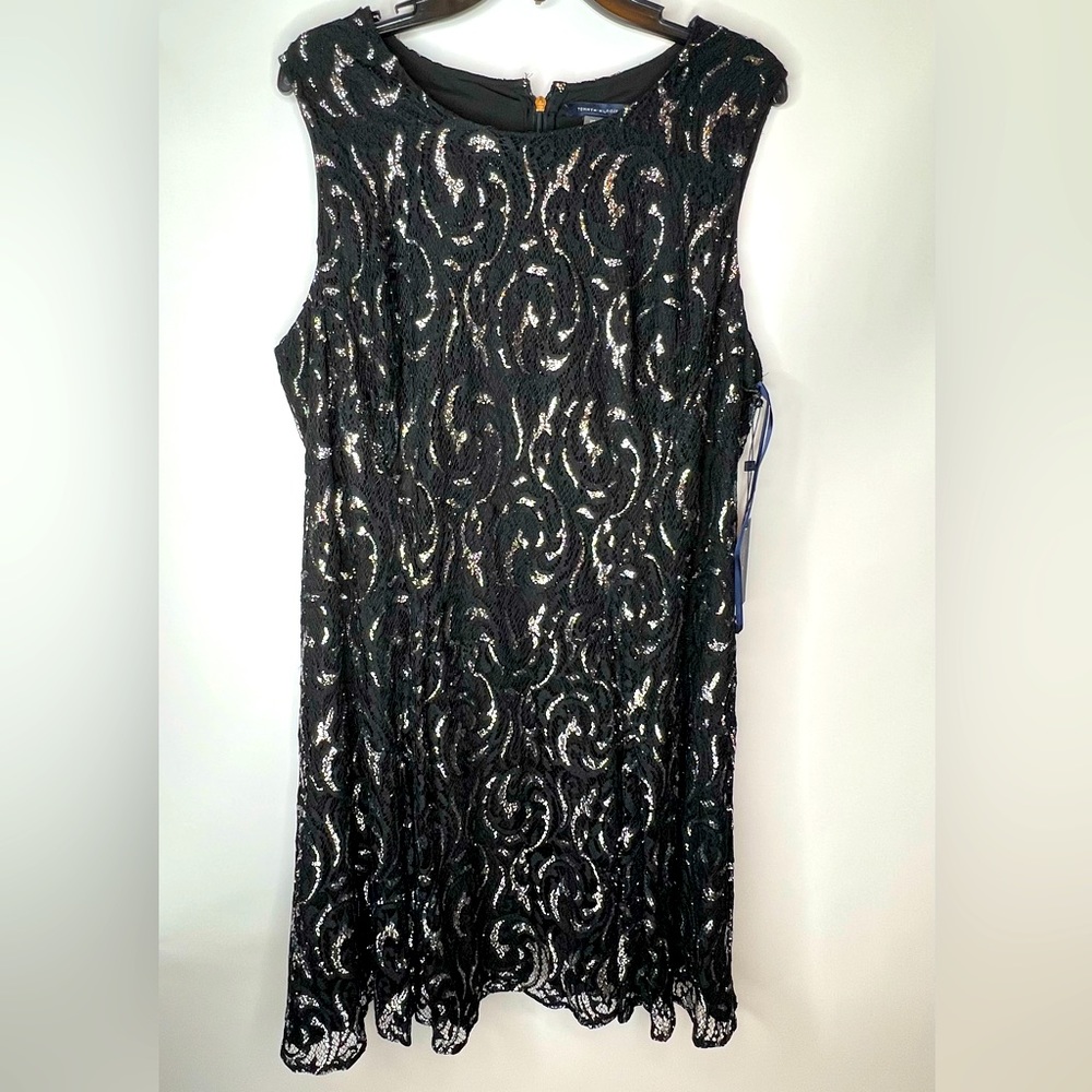 NWT Tommy Hilfiger Dress Black With Silver